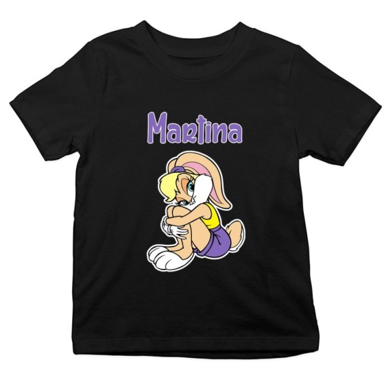 T-shirt bambina personalizzata con nome baby lola bunny Cartoon