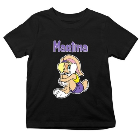 T-shirt bambina personalizzata con nome baby lola bunny Cartoon
