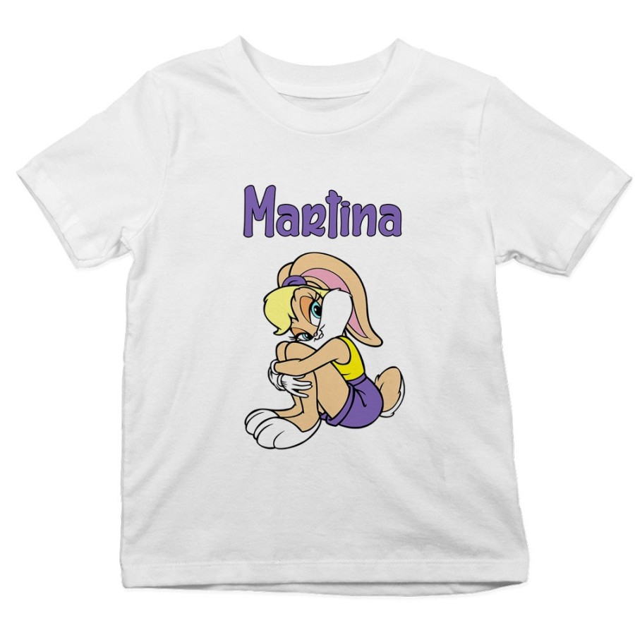 T-shirt bambina personalizzata con nome baby lola bunny Cartoon