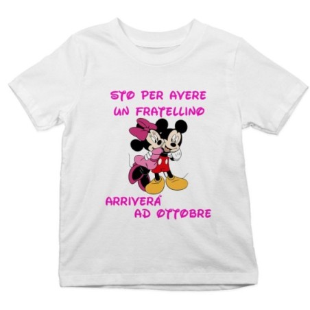 T-shirt bambina personalizzata con mese sto per avere un...