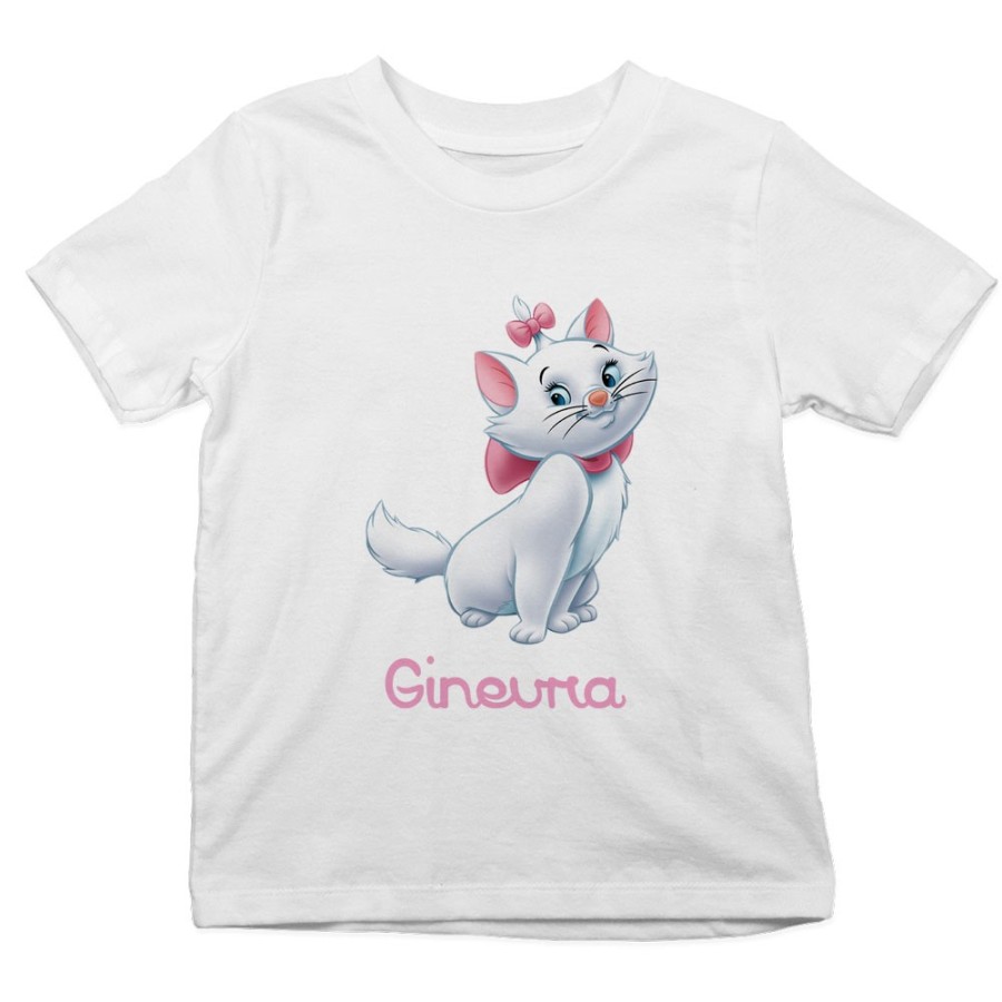 T-shirt bambina personalizzata con nome minou Cartoon