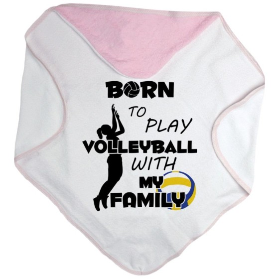 Accappatoio neonato born to play volleyball with my family Per la famiglia
