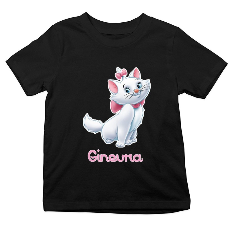 T-shirt bambina personalizzata con nome minou Cartoon