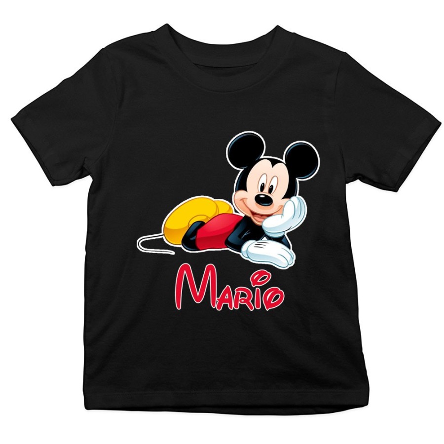 T-shirt bambino personalizzata con nome mouse Cartoon