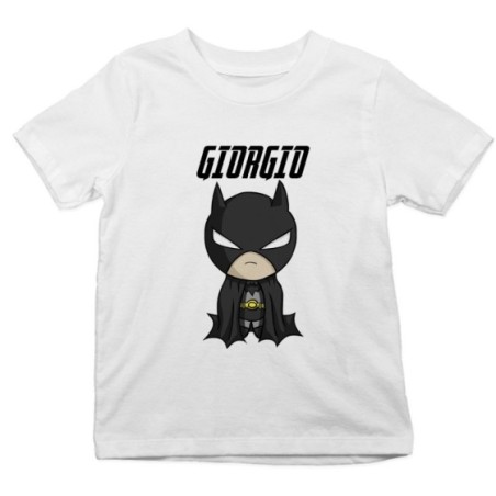T-shirt bambino personalizzata con nome baby batman Cartoon