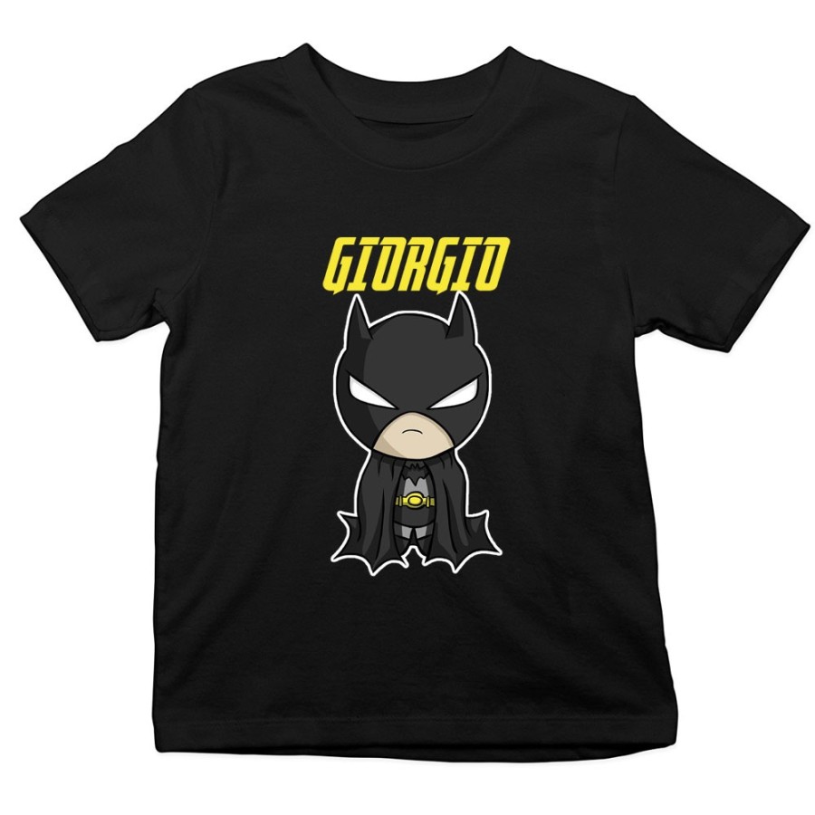 T-shirt bambino personalizzata con nome baby batman Cartoon