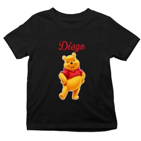 T-shirt bambino personalizzata con nome winnie the pooh