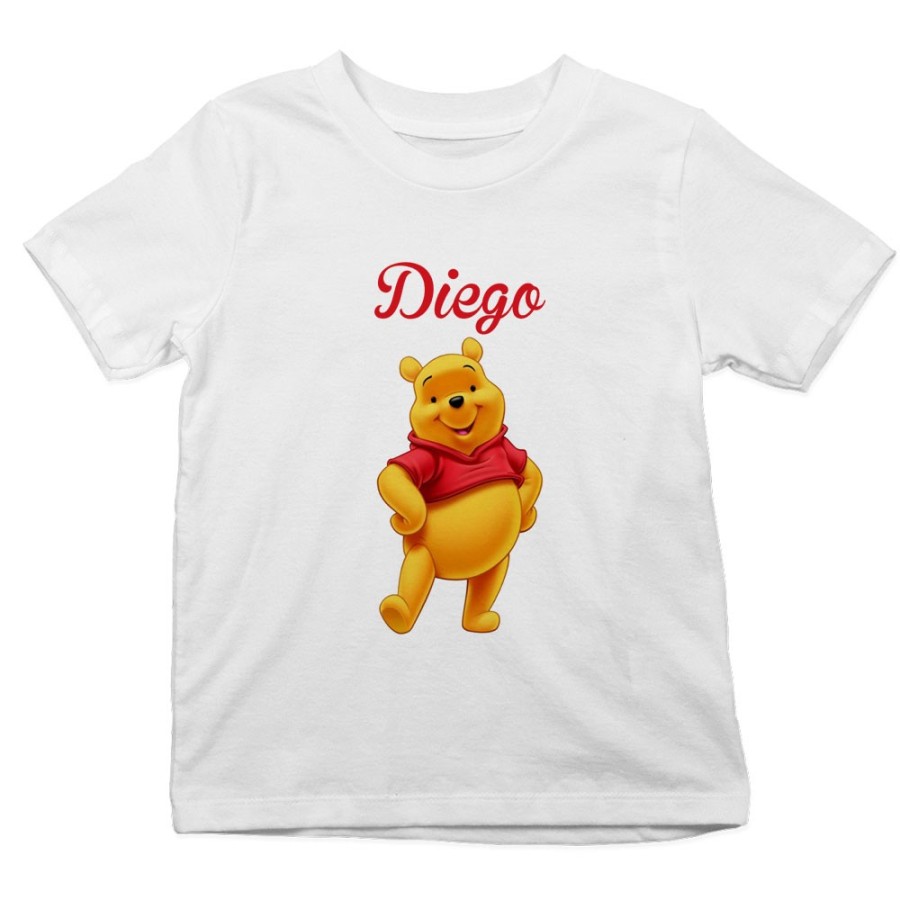 T-shirt bambino personalizzata con nome winnie the pooh Cartoon
