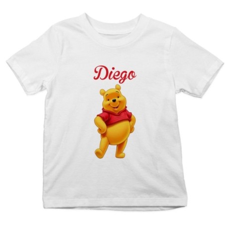T-shirt bambino personalizzata con nome winnie the pooh Cartoon
