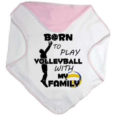 Accappatoio neonato born to play volleyball with my family Per la famiglia