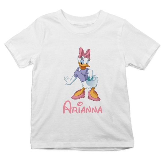 T-shirt bambina personalizzata con nome paperina Cartoon