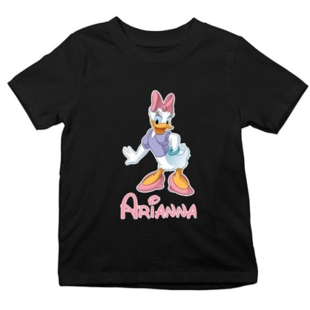 T-shirt bambina personalizzata con nome paperina Cartoon