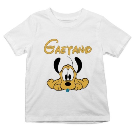 T-shirt bambino personalizzata con nome baby pluto