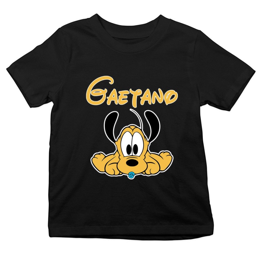 T-shirt bambino personalizzata con nome baby pluto Cartoon