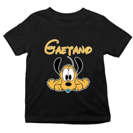 T-shirt bambino personalizzata con nome baby pluto Cartoon