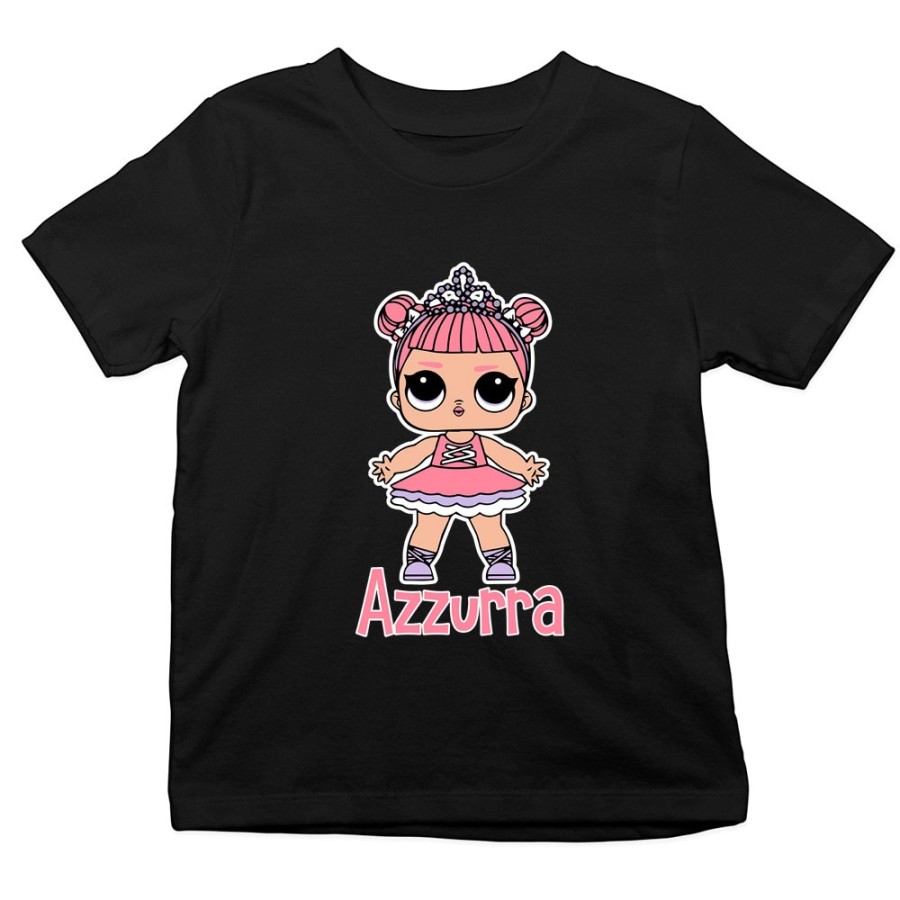 T-shirt bambina personalizzata con nome lol Cartoon