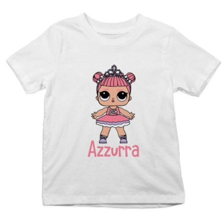 T-shirt bambina personalizzata con nome lol Cartoon