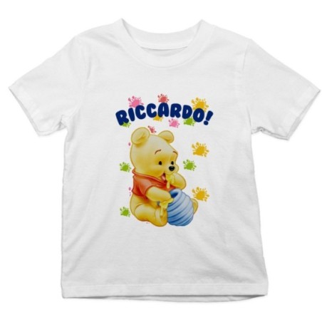 T-shirt bambino personalizzata con nome baby winnie the pooh