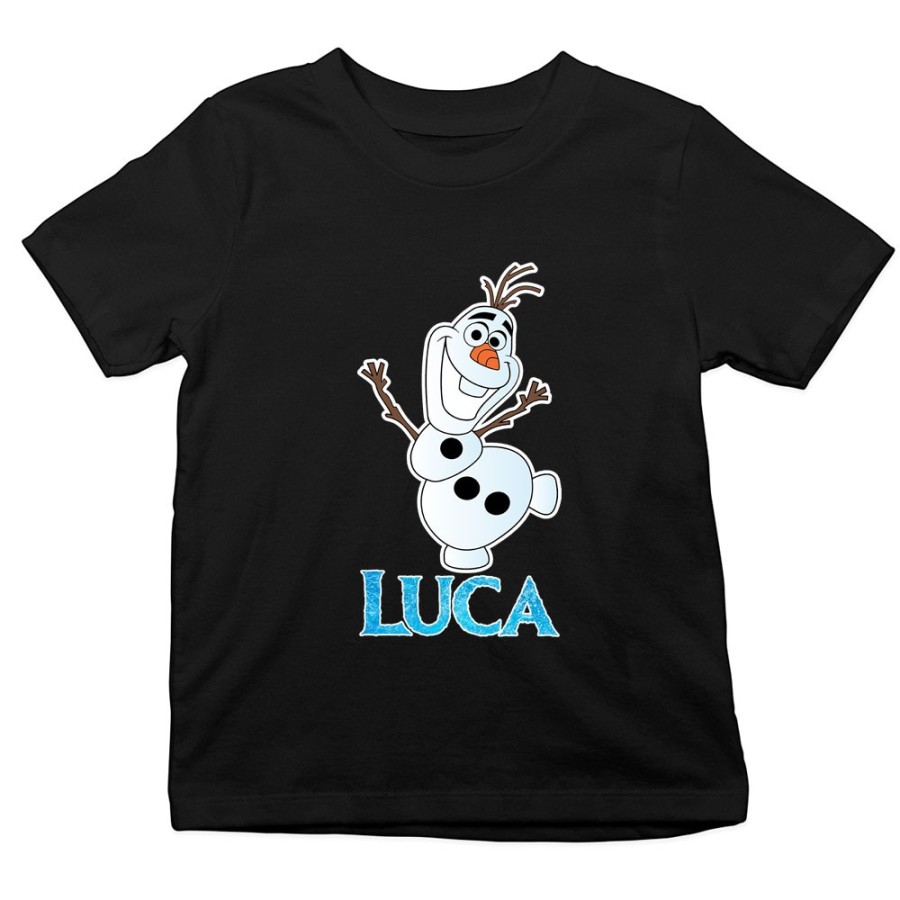 T-shirt bambino personalizzata con nome olaf Cartoon
