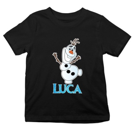 T-shirt bambino personalizzata con nome olaf