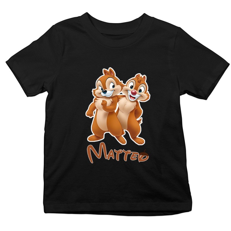 T-shirt bambino personalizzata con nome cip e ciop Cartoon