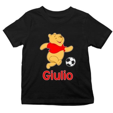 T-shirt bambino personalizzata con nome winnie con il pallone Cartoon