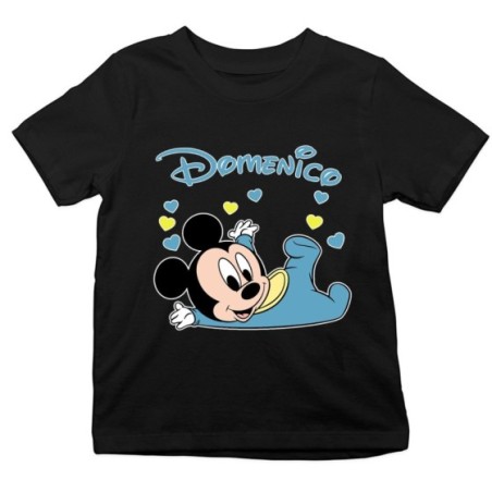 T-shirt bambino personalizzata con nome baby topolino