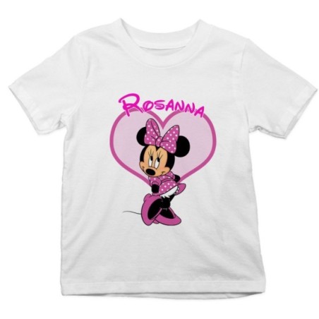 T-shirt bambina personalizzata con nome minnie