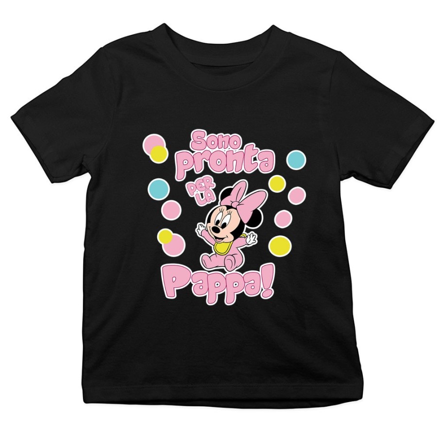 T-shirt bambina sono pronta per la pappa baby minnie Cartoon
