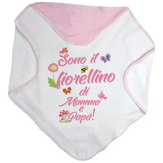 Accappatoio neonato sono il fiorellino di mamma e papà Per la famiglia