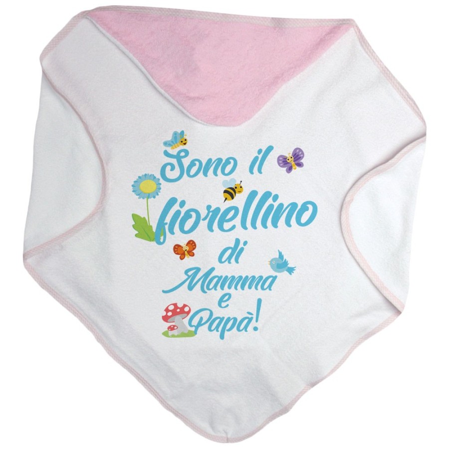 Accappatoio neonato sono il fiorellino di mamma e papà Per la famiglia