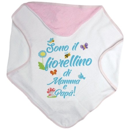Accappatoio neonato sono il fiorellino di mamma e papà Per la famiglia