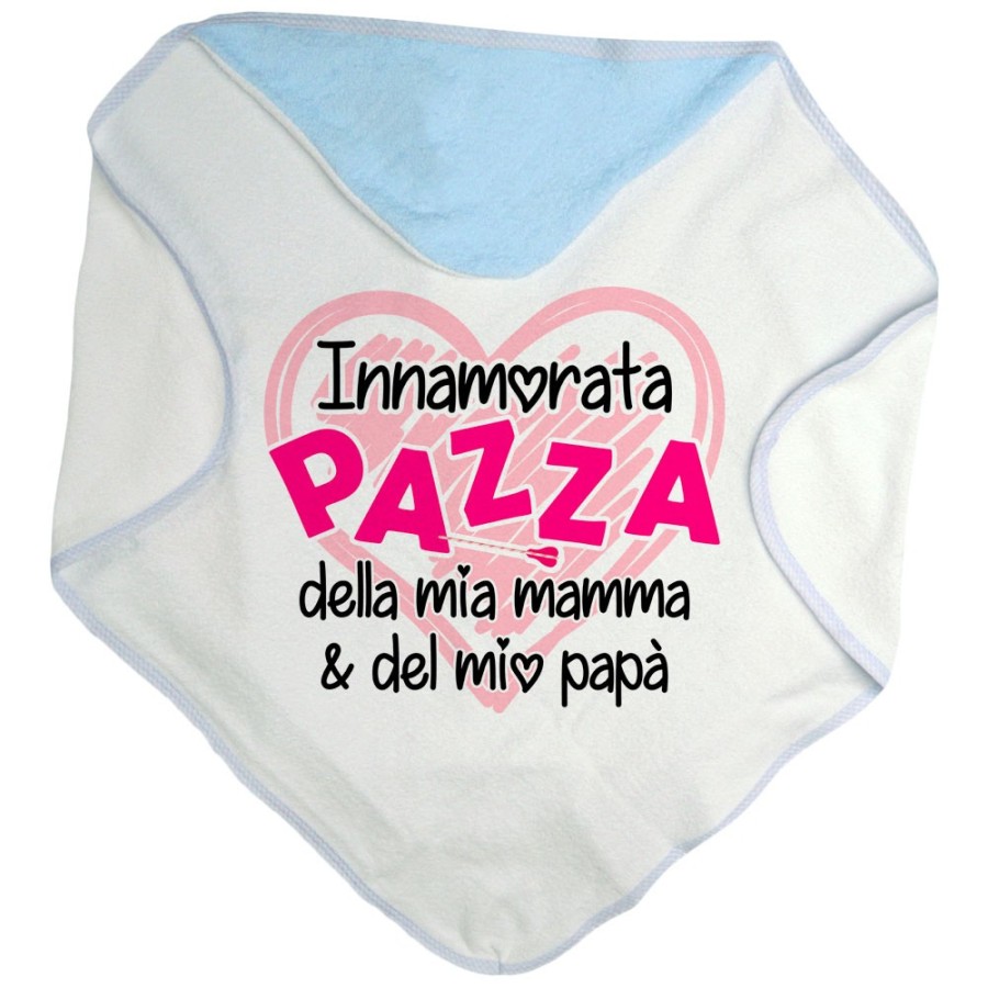 Accappatoio neonato innamorato pazzo della mia mamma e del mio papà Per la famiglia