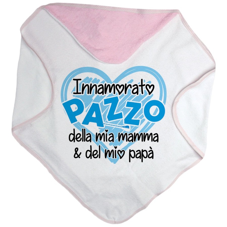 Accappatoio neonato innamorato pazzo della mia mamma e del mio papà Per la famiglia