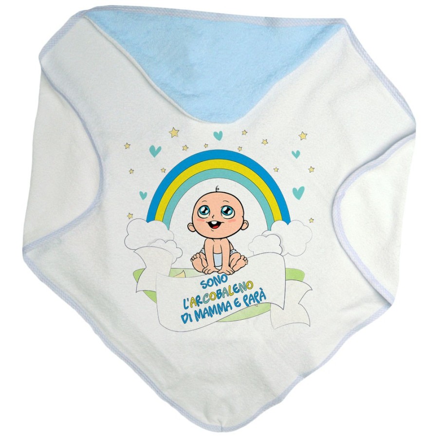 Accappatoio neonato sono l'arcobaleno di mamma e papà con bambino Per la famiglia
