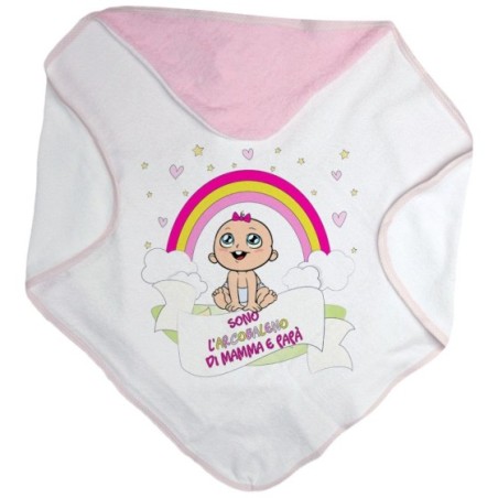 Accappatoio neonato sono l'arcobaleno di mamma e papà con bambino Per la famiglia