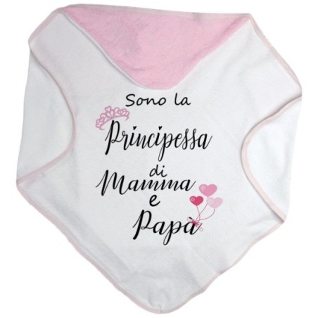 Accappatoio neonata sono la principessa di mamma e papà