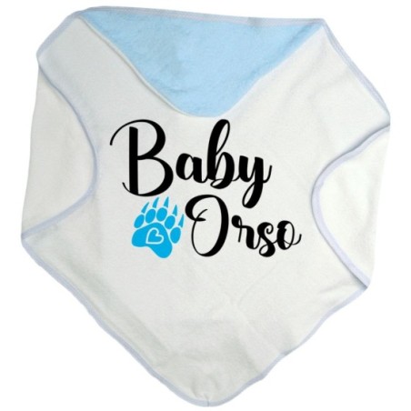 Accappatoio neonato baby orso baby orsa con impronta