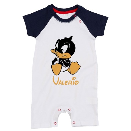 Pagliaccetto neonato personalizzato con nome baby duffy