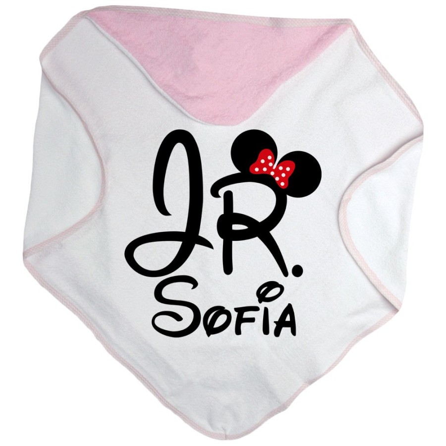 Accappatoio neonato personalizzabile con nome jr Per la famiglia