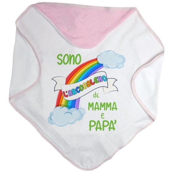 Accappatoio neonato sono l'arcobaleno di mamma e papà Per la famiglia