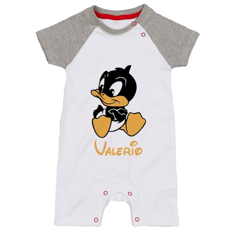 Pagliaccetto neonato personalizzato con nome baby duffy Cartoon
