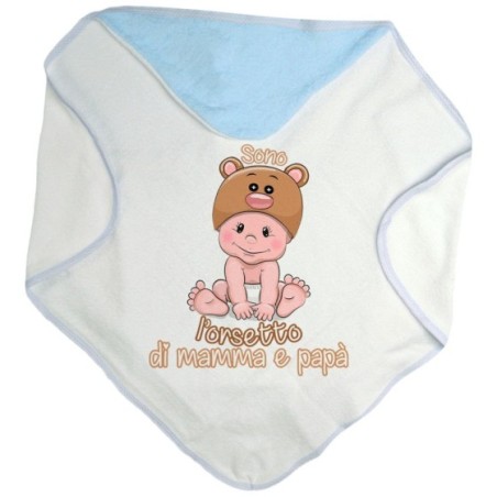 Accappatoio neonato sono l'orsetto di mamma e papà
