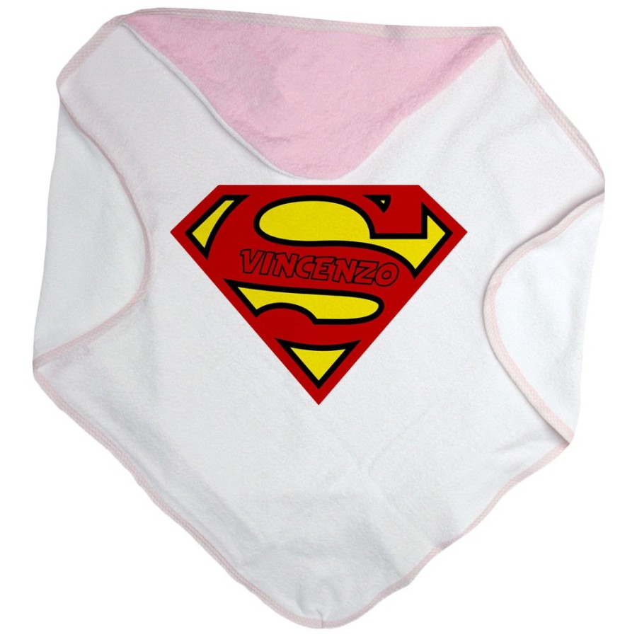 Accappatoio neonato personalizzato con nome super baby Per la famiglia