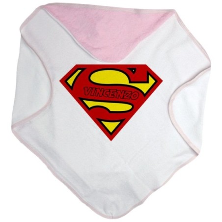Accappatoio neonato personalizzato con nome super baby Per la famiglia