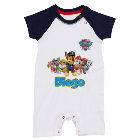 Pagliaccetto neonato personalizzato con nome paw patrol