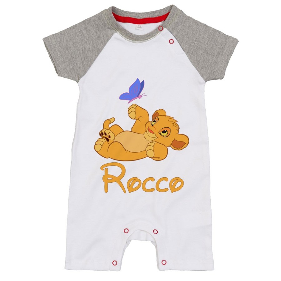 Pagliaccetto neonato personalizzato con nome simba Cartoon