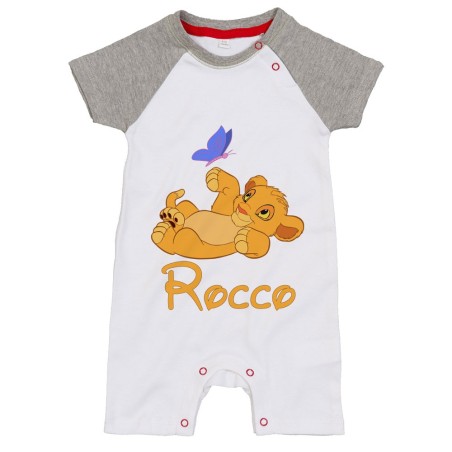 Pagliaccetto neonato personalizzato con nome simba Cartoon