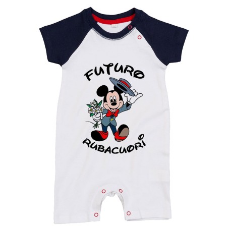 Pagliaccetto neonato futuro rubacuori con topolino