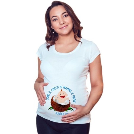 Maglia premaman sono il cocco la cocca di mamma e papà Per la famiglia